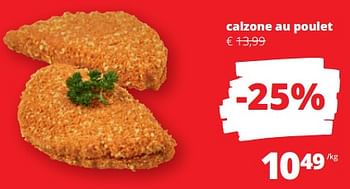 Promotions Calzone au poulet - Produit Maison - Spar Retail - Valide de 11/04/2024 à 24/04/2024 chez Spar (Colruytgroup)