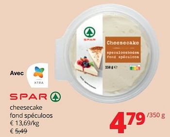 Promoties Cheesecake fond spéculoos - Spar - Geldig van 11/04/2024 tot 24/04/2024 bij Spar (Colruytgroup)