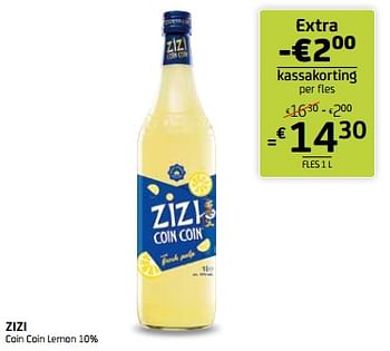Promoties Zizi coin coin lemon - Zizi - Geldig van 12/04/2024 tot 25/04/2024 bij BelBev