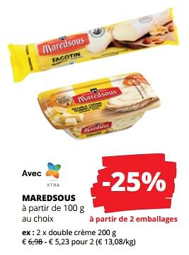 Promoties Double crème - Maredsous - Geldig van 11/04/2024 tot 24/04/2024 bij Spar (Colruytgroup)