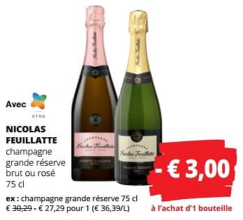 Promoties Nicolas feuillatte champagne grande réserve - Champagne - Geldig van 11/04/2024 tot 24/04/2024 bij Spar (Colruytgroup)