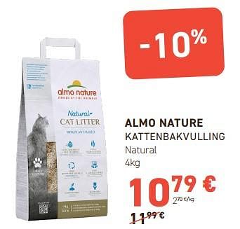 Promotions Almo nature kattenbakvulling natural - Almo Nature - Valide de 17/04/2024 à 28/04/2024 chez Tom&Co