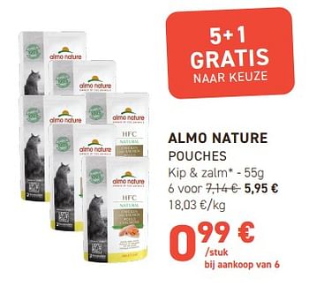 Promotions Almo nature pouches kip + zalm - Almo Nature - Valide de 17/04/2024 à 28/04/2024 chez Tom&Co