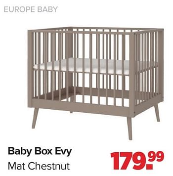 Promotions Baby box evy mat chestnut - Europe baby - Valide de 15/04/2024 à 25/05/2024 chez Baby-Dump