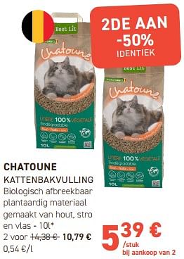 Promotions Chatoune kattenbakvulling - Chatoune - Valide de 17/04/2024 à 28/04/2024 chez Tom&Co
