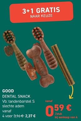 Promoties Good dental snack - Good - Geldig van 17/04/2024 tot 28/04/2024 bij Tom&Co