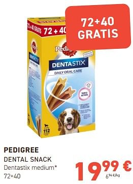 Promotions Pedigree dental snack dentastix medium - Pedigree - Valide de 17/04/2024 à 28/04/2024 chez Tom&Co