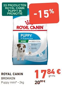 Promotions Royal canin brokken puppy mini - Royal Canin - Valide de 17/04/2024 à 28/04/2024 chez Tom&Co