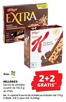 Promotions Special k barres de céréales au chocolat noir - Kellogg's - Valide de 11/04/2024 à 24/04/2024 chez Spar (Colruytgroup)