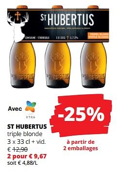 Promoties St hubertus triple blonde - St Hubertus - Geldig van 11/04/2024 tot 24/04/2024 bij Spar (Colruytgroup)