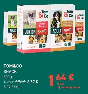Promoties Tom+co snack - Huismerk - Tom & Co - Geldig van 17/04/2024 tot 28/04/2024 bij Tom&Co