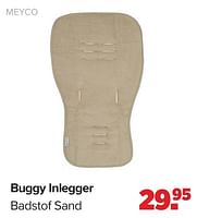 Promoties Buggy inlegger badstof sand - Meyco - Geldig van 15/04/2024 tot 25/05/2024 bij Baby-Dump