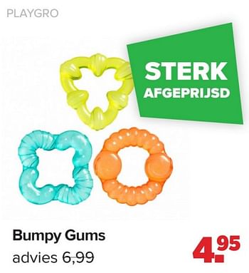 Promotions Bumpy gums - Playgro - Valide de 15/04/2024 à 25/05/2024 chez Baby-Dump
