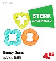 Promoties Bumpy gums - Playgro - Geldig van 15/04/2024 tot 25/05/2024 bij Baby-Dump