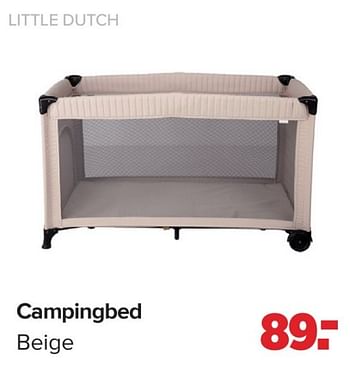 Promotions Campingbed beige - Little Dutch - Valide de 15/04/2024 à 25/05/2024 chez Baby-Dump