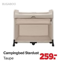 Promoties Campingbed stardust taupe - Bugaboo - Geldig van 15/04/2024 tot 25/05/2024 bij Baby-Dump