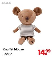 Promoties Knuffel mouse jackie - Jollein - Geldig van 15/04/2024 tot 25/05/2024 bij Baby-Dump