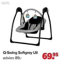 Promoties Q swing softgrey uil - Qute  - Geldig van 15/04/2024 tot 25/05/2024 bij Baby-Dump