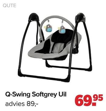 Promotions Q swing softgrey uil - Qute  - Valide de 15/04/2024 à 25/05/2024 chez Baby-Dump
