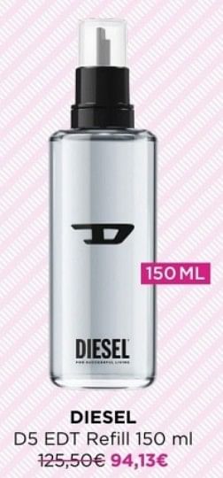 Promoties Diesel ds edt refill - Diesel - Geldig van 15/04/2024 tot 21/04/2024 bij ICI PARIS XL