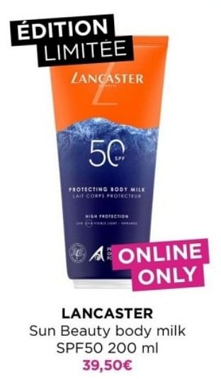 Promoties Lancaster sun beauty body milk spf 50 - Lancaster - Geldig van 15/04/2024 tot 21/04/2024 bij ICI PARIS XL