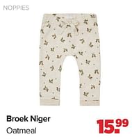 Promoties Broek niger oatmeal - Noppies - Geldig van 15/04/2024 tot 25/05/2024 bij Baby-Dump