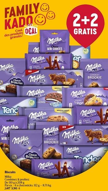 Promoties Chocosticks - Milka - Geldig van 18/04/2024 tot 24/04/2024 bij Delhaize