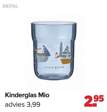 Promotions Kinderglas mio - Mepal - Valide de 15/04/2024 à 25/05/2024 chez Baby-Dump