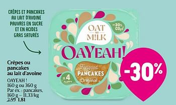 Promoties Pancakes - Oayeah! - Geldig van 18/04/2024 tot 24/04/2024 bij Delhaize