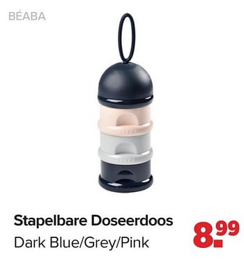 Promotions Stapelbare doseerdoos dark blue grey pink - Beaba - Valide de 15/04/2024 à 25/05/2024 chez Baby-Dump
