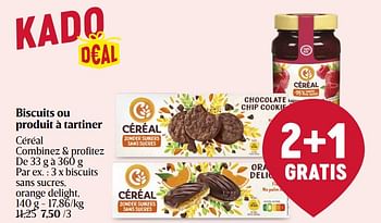 Promotions Biscuits sans sucres, orange delight - Céréal - Valide de 18/04/2024 à 24/04/2024 chez Delhaize