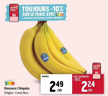 Promoties Bananes chiquita - Chiquita - Geldig van 18/04/2024 tot 24/04/2024 bij Delhaize