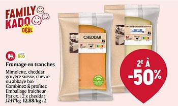 Promoties Fromage en tranches cheddar - Cheddar - Geldig van 18/04/2024 tot 24/04/2024 bij Delhaize