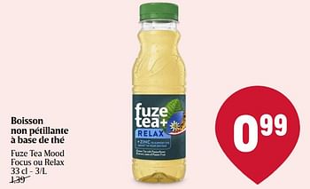Promoties Fuze tea mood focus ou relax - FuzeTea - Geldig van 18/04/2024 tot 24/04/2024 bij Delhaize