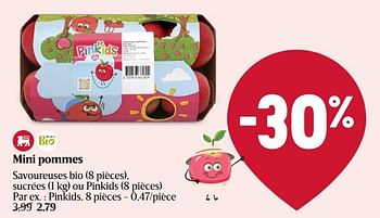 Promoties Mini pommes pinkids - Huismerk - Delhaize - Geldig van 18/04/2024 tot 24/04/2024 bij Delhaize