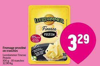 Promoties Leerdammer finesse protein - Leerdammer - Geldig van 18/04/2024 tot 24/04/2024 bij Delhaize