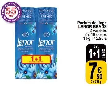 Promotions Parfum de linge lenor beads - Lenor - Valide de 16/04/2024 à 22/04/2024 chez Cora