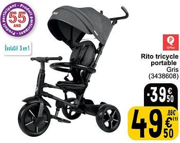 Promotions Rito tricycle portable - Qplay - Valide de 16/04/2024 à 22/04/2024 chez Cora