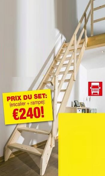 Promoties Escalier meunier en épicéa - Huismerk - Hubo  - Geldig van 17/04/2024 tot 28/04/2024 bij Hubo