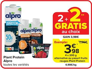 Promotions Alternative au yaourt fruits rouges plant protein - Alpro - Valide de 17/04/2024 à 23/04/2024 chez Carrefour
