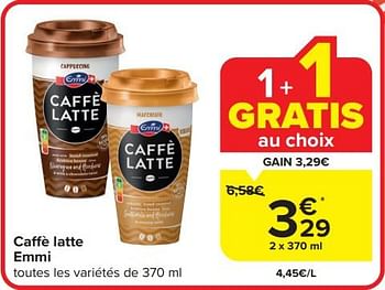Promotions Caffè latte emmi - Emmi - Valide de 17/04/2024 à 23/04/2024 chez Carrefour