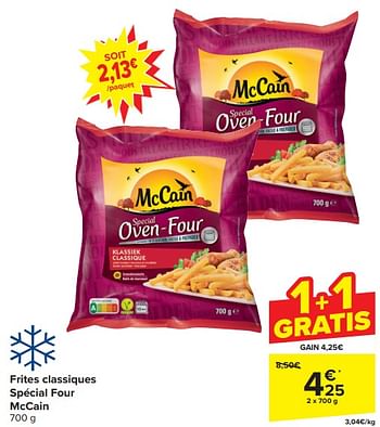 Promoties Frites classiques spécial four mccain - Mc Cain - Geldig van 17/04/2024 tot 23/04/2024 bij Carrefour