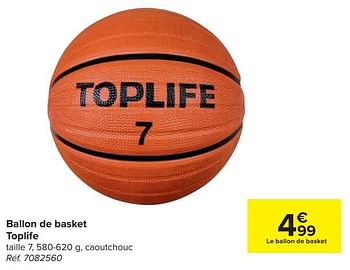 Promoties Ballon de basket toplife - Toplife - Geldig van 17/04/2024 tot 29/04/2024 bij Carrefour