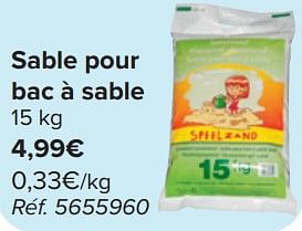 Promotions Sable pour bac à sable - Produit maison - Carrefour  - Valide de 17/04/2024 à 29/04/2024 chez Carrefour