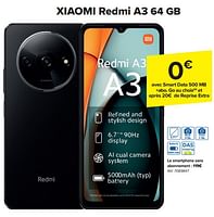 Promotions Xiaomi redmi a3 64 gb - Xiaomi - Valide de 17/04/2024 à 29/04/2024 chez Carrefour