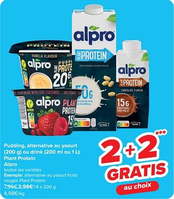 Promoties Alternative au yaourt fruits rouges plant protein - Alpro - Geldig van 17/04/2024 tot 29/04/2024 bij Carrefour