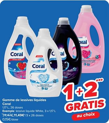 Promoties Lessive liquide white - Coral - Geldig van 17/04/2024 tot 29/04/2024 bij Carrefour