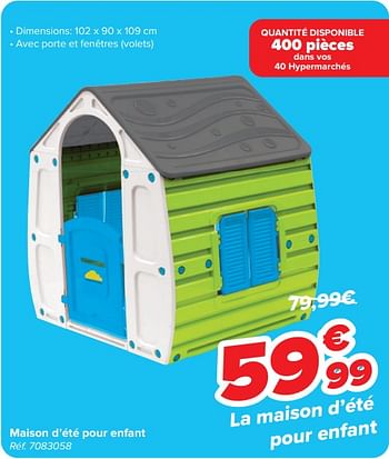 Promoties Maison d’été pour enfant - Huismerk - Carrefour  - Geldig van 17/04/2024 tot 29/04/2024 bij Carrefour