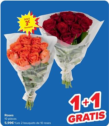 Promoties Roses - Huismerk - Carrefour  - Geldig van 17/04/2024 tot 29/04/2024 bij Carrefour