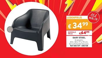 Promoties Gary stoel - Huismerk - Trafic  - Geldig van 17/04/2024 tot 22/04/2024 bij Trafic
